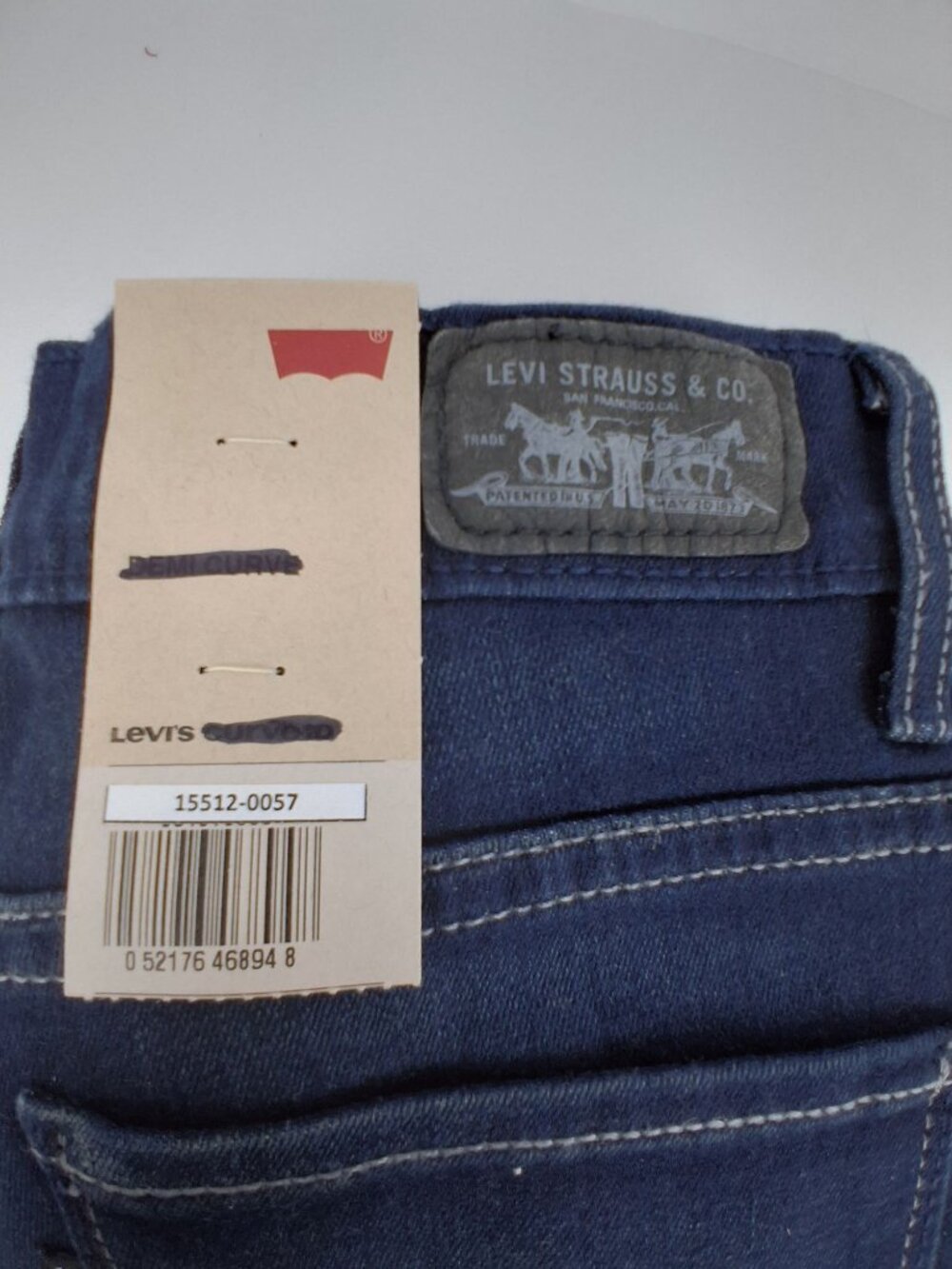 Levis Womens 512 Bootcut Perfectly Slimming Jeans 2M (24x31) Dark Wash Denim NWT - Picture 7 of 16